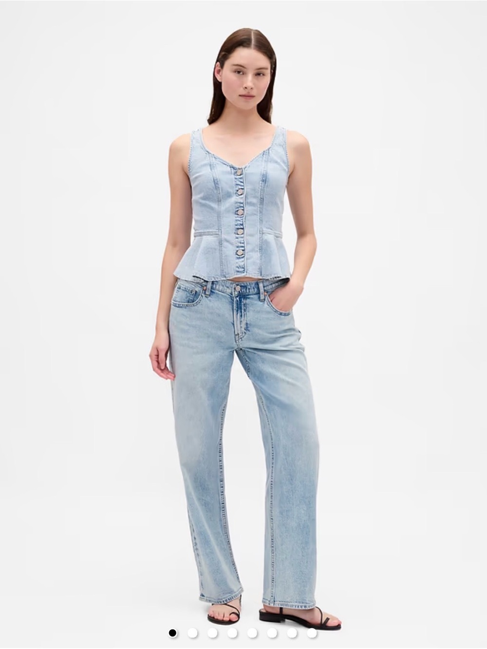 GAP 90s Low Rise Loose Jeans Light Blue